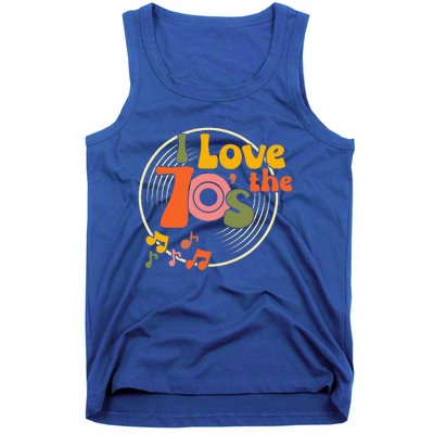 Vintage Retro I Love The 70s Hippie Style Tank Top