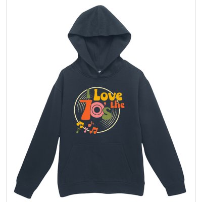 Vintage Retro I Love The 70s Hippie Style Urban Pullover Hoodie