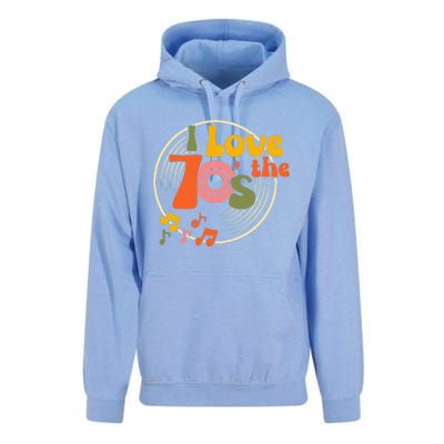 Vintage Retro I Love The 70s Hippie Style Unisex Surf Hoodie