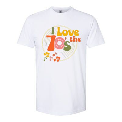 Vintage Retro I Love The 70s Hippie Style Softstyle® CVC T-Shirt