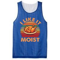 Vintage Retro I Like It Moist Funny Thanksgiving Cute Gift Mesh Reversible Basketball Jersey Tank