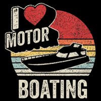 Vintage Retro I Love Motor Boating Tall T-Shirt