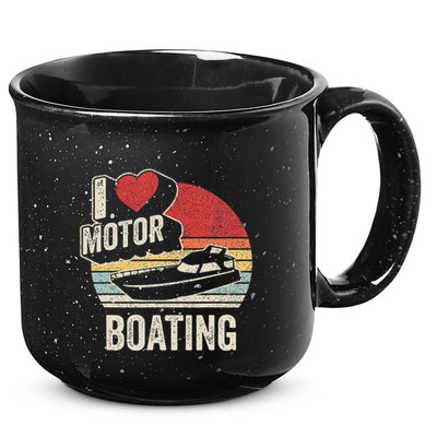 Vintage Retro I Love Motor Boating 15oz Campfire Ceramic Mug