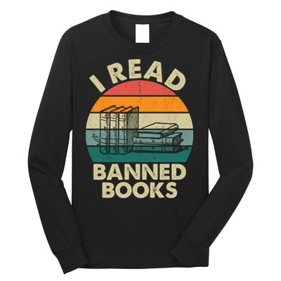 VINTAGE RETRO I READ BANNED BOOKS Long Sleeve Shirt