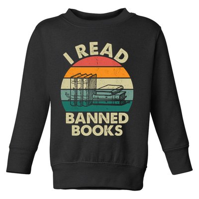 VINTAGE RETRO I READ BANNED BOOKS Toddler Sweatshirt