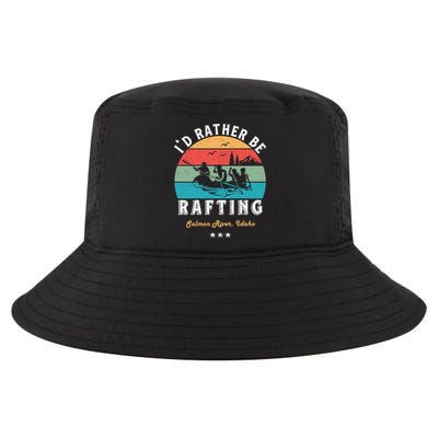 Vintage Retro I'd Rather Be Water Rafting Salmon River Idaho Gift Cool Comfort Performance Bucket Hat