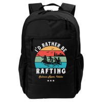 Vintage Retro I'd Rather Be Water Rafting Salmon River Idaho Gift Backpack