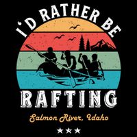 Vintage Retro I'd Rather Be Water Rafting Salmon River Idaho Gift Backpack