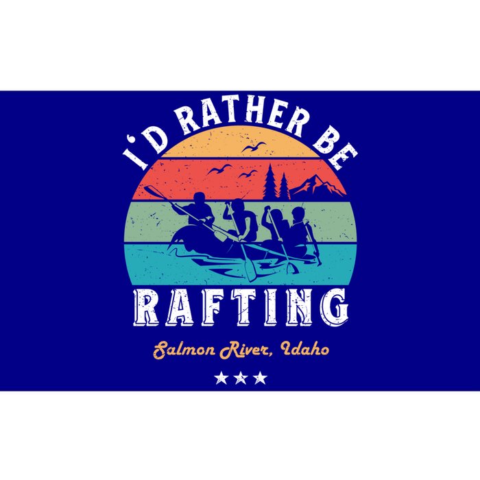 Vintage Retro I'd Rather Be Water Rafting Salmon River Idaho Gift Bumper Sticker