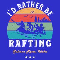 Vintage Retro I'd Rather Be Water Rafting Salmon River Idaho Gift Visor
