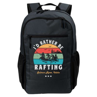 Vintage Retro I'd Rather Be Water Rafting Salmon River Idaho Gift Daily Commute Backpack