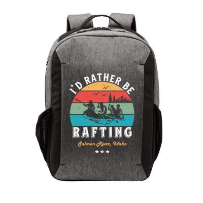 Vintage Retro I'd Rather Be Water Rafting Salmon River Idaho Gift Vector Backpack