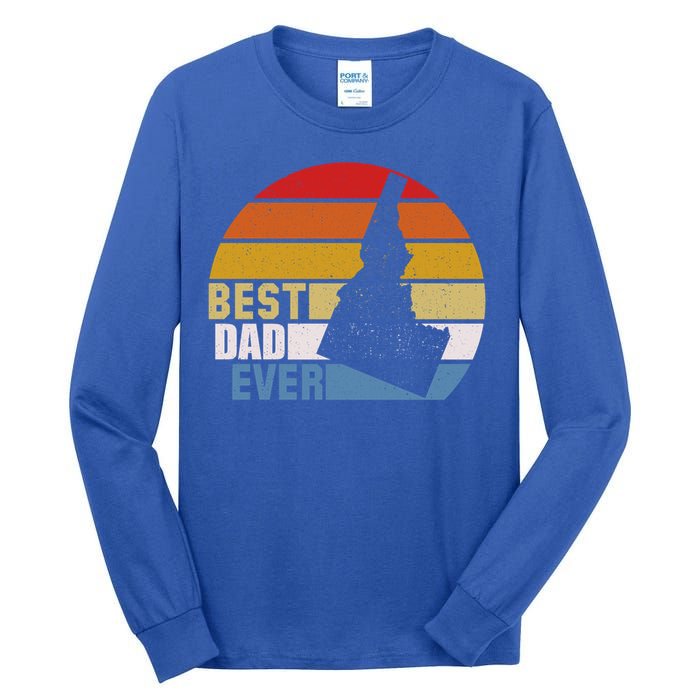 Vintage Retro Idaho Best Dad Ever Gift Tall Long Sleeve T-Shirt