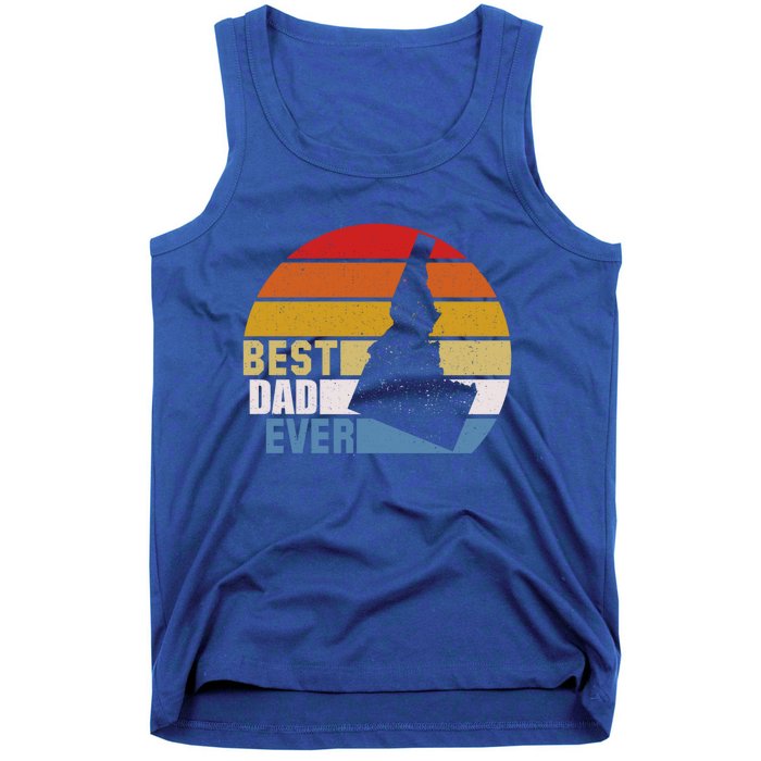 Vintage Retro Idaho Best Dad Ever Gift Tank Top