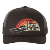 Vintage Retro I Love Motor Boating Funny Boater Yupoong Adult 5-Panel Trucker Hat