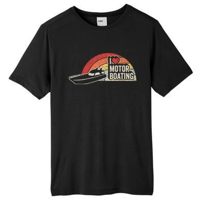 Vintage Retro I Love Motor Boating Funny Boater Tall Fusion ChromaSoft Performance T-Shirt