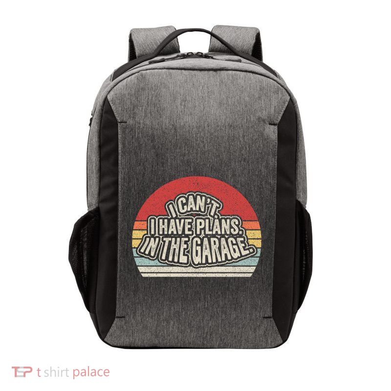 Vintage Retro I Cant I Have Plans In The Garage Car Mechanic Great Gift Vector Backpack