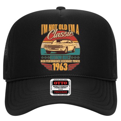 Vintage Retro I'm Not Old I'm A Classic 1963 60th Birthday Classic Car Lover Trucker Hat