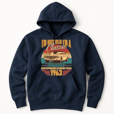 Vintage Retro I'm Not Old I'm A Classic 1963 60th Birthday Classic Car Lover Hoodie