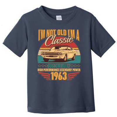 Vintage Retro I'm Not Old I'm A Classic 1963 60th Birthday Classic Car Lover Toddler T-Shirt