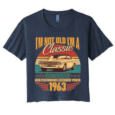 Vintage Retro I'm Not Old I'm A Classic 1963 60th Birthday Classic Car Lover Crop Top
