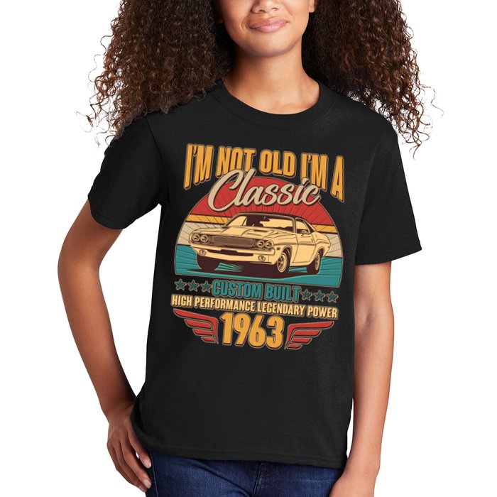 Vintage Retro I'm Not Old I'm A Classic 1963 60th Birthday Classic Car Lover Kids T-Shirt