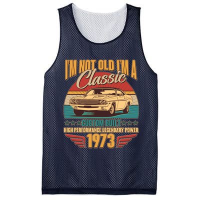 Vintage Retro I'm Not Old I'm A Classic 1973 50th Birthday Classic Car Lover Mesh Reversible Basketball Jersey Tank