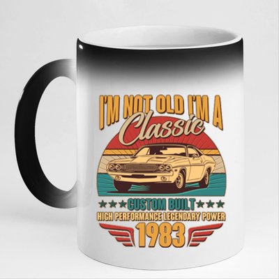 Vintage Retro I'm Not Old I'm A Classic 1983 40th Birthday Classic Car Lover 11oz Black Color Changing Mug