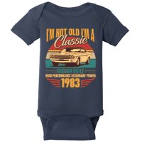 Vintage Retro I'm Not Old I'm A Classic 1983 40th Birthday Classic Car Lover Baby Bodysuit