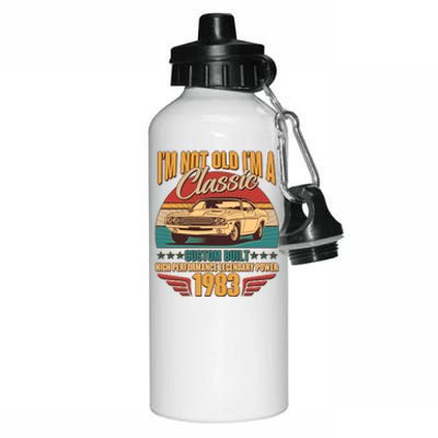 Vintage Retro I'm Not Old I'm A Classic 1983 40th Birthday Classic Car Lover Aluminum Water Bottle