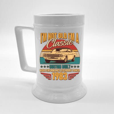 Vintage Retro I'm Not Old I'm A Classic 1983 40th Birthday Classic Car Lover Beer Stein