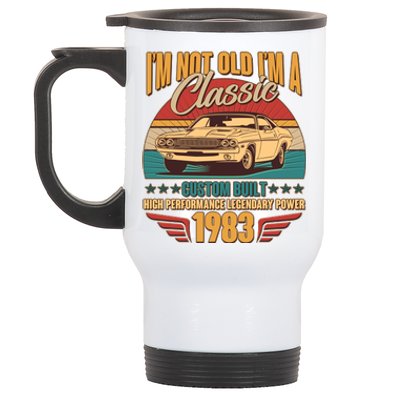 Vintage Retro I'm Not Old I'm A Classic 1983 40th Birthday Classic Car Lover Stainless Steel Travel Mug