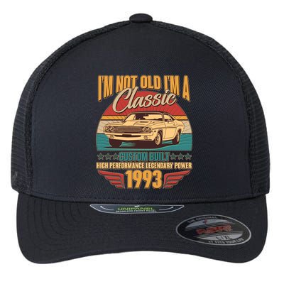 Vintage Retro I'm Not Old I'm A Classic 1993 30th Birthday Classic Car Lover Flexfit Unipanel Trucker Cap