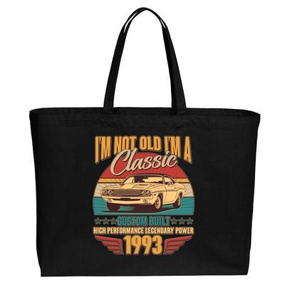 Vintage Retro I'm Not Old I'm A Classic 1993 30th Birthday Classic Car Lover Cotton Canvas Jumbo Tote