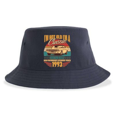 Vintage Retro I'm Not Old I'm A Classic 1993 30th Birthday Classic Car Lover Sustainable Bucket Hat