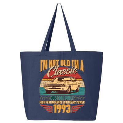 Vintage Retro I'm Not Old I'm A Classic 1993 30th Birthday Classic Car Lover 25L Jumbo Tote