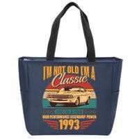 Vintage Retro I'm Not Old I'm A Classic 1993 30th Birthday Classic Car Lover Zip Tote Bag