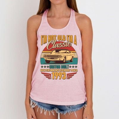 Vintage Retro I'm Not Old I'm A Classic 1993 30th Birthday Classic Car Lover Women's Knotted Racerback Tank