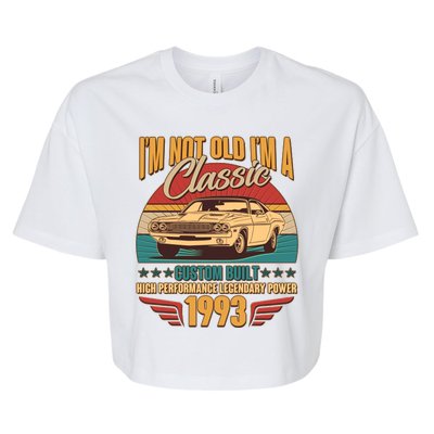 Vintage Retro I'm Not Old I'm A Classic 1993 30th Birthday Classic Car Lover Bella+Canvas Jersey Crop Tee