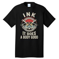 Vintage Retro Ink Inked Funny Tattoo Artist Tattoo Guns Tall T-Shirt