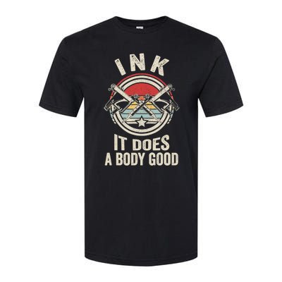 Vintage Retro Ink Inked Funny Tattoo Artist Tattoo Guns Softstyle CVC T-Shirt