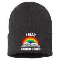 Vintage Retro Im With The Banned Banned Books Reading Books Sustainable Knit Beanie