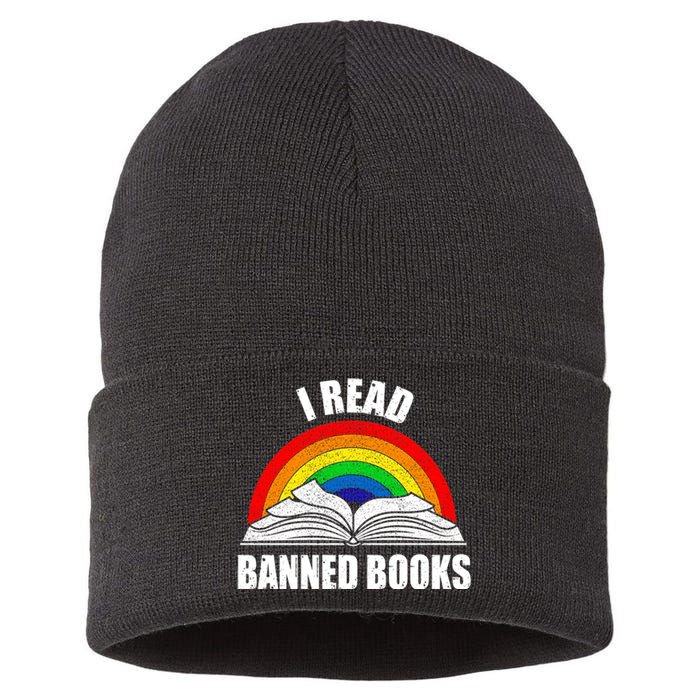 Vintage Retro Im With The Banned Banned Books Reading Books Sustainable Knit Beanie