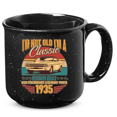 Vintage Retro Im Not Old Im A Classic 1935 90th Birthday Classic Car Lover 15oz Campfire Ceramic Mug