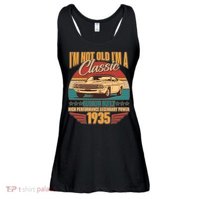 Vintage Retro Im Not Old Im A Classic 1935 90th Birthday Classic Car Lover Ladies Essential Flowy Tank