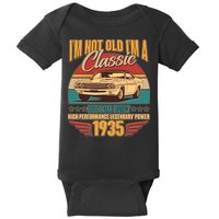 Vintage Retro Im Not Old Im A Classic 1935 90th Birthday Classic Car Lover Baby Bodysuit