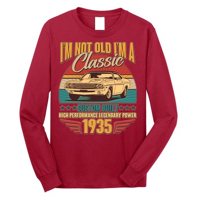 Vintage Retro Im Not Old Im A Classic 1935 90th Birthday Classic Car Lover Long Sleeve Shirt