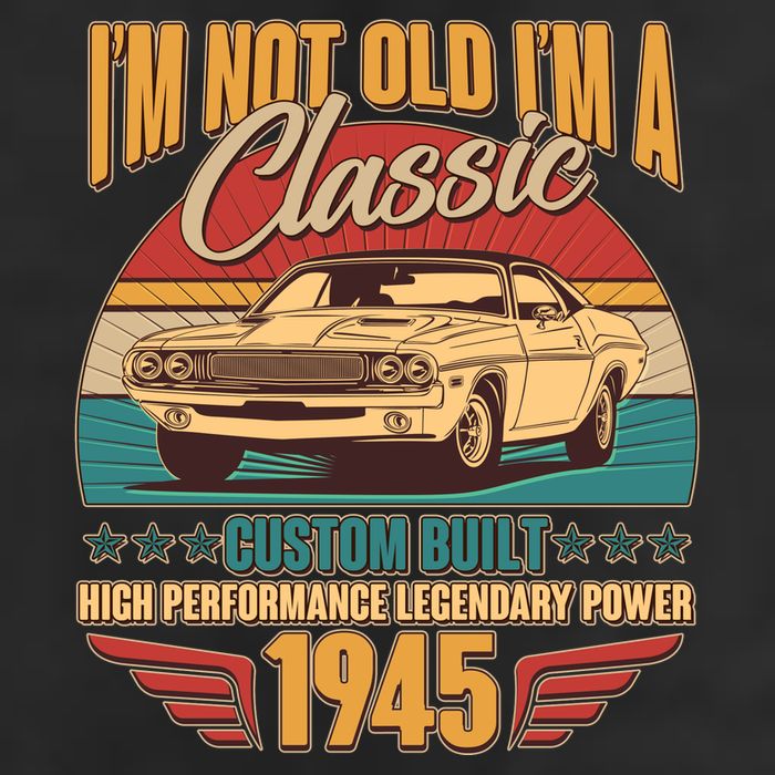 Vintage Retro Im Not Old Im A Classic 1945 80th Birthday Classic Car Lover Trucker Hat