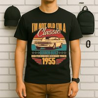 Vintage Retro Im Not Old Im A Classic 1955 70th Birthday Classic Car Lover T-Shirt