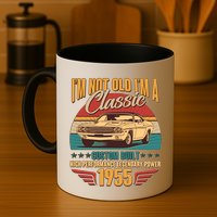 Vintage Retro Im Not Old Im A Classic 1955 70th Birthday Classic Car Lover Mug
